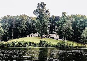 View from the lake looking back at house.