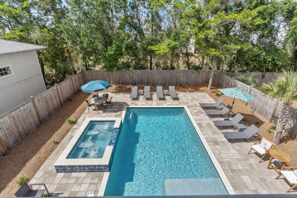 Pool Area with Plenty of Lounger Chairs