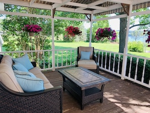 Deck is partially covered for when you need a break from the sun!