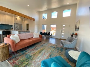 Where relaxation meets style: Discover the inviting living space at the heart of Timber + Tin D.