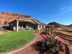 “The home is beautiful, comfortable and clean. Quiet neighborhood with stunning views from the back patio. So many activities close by to enjoy!”