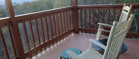 Porch off Living Room - Valley Below and Mountains in Distance

