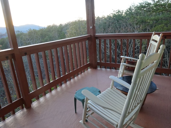 Porch off Living Room - Valley Below and Mountains in Distance

