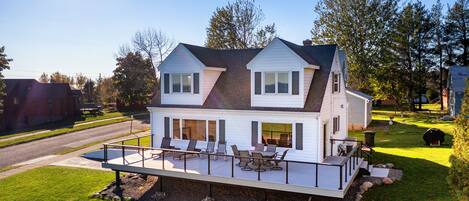 Welcome to our home & brand new 14x44' deck w/panoramic views of Lake Superior