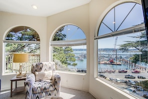 Watch the marine life and people watch from the comfort of your living room.