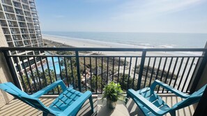 Stunning views can be captured from this 6th floor balcony. Sunrises too!