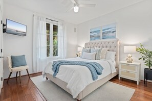 Comfortable primary bedroom