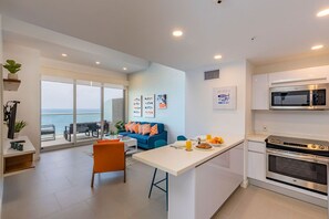 Kitchen counter & Living Room