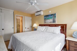 Spacious bedroom with King size bed and whisper quite AC