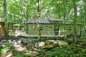 The Hideaway faces an ancient buffalo/Indian trail, later used as a wagon road.