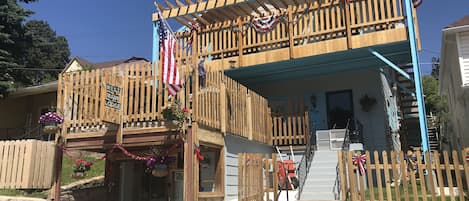 Lodge front from Main Street looking NW.