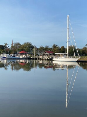 View of the Lewes Canal from the back deck.