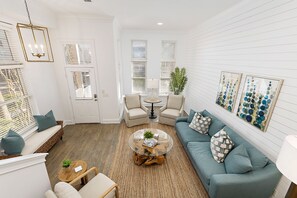 Looking into the Living Area from the Dining Space.