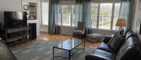 Living Room with a view of the lake.