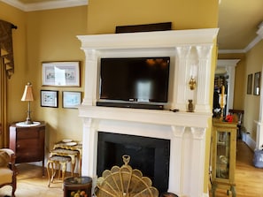 Living room fireplace