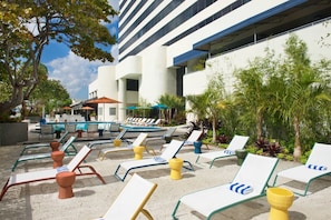 Soak in the sun and relax at our poolside loungers.