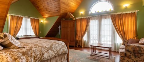 Majestic suite with the French doors leading to a private balcony