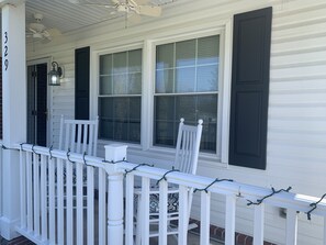 Enjoy a cup of coffee on the front porch.
