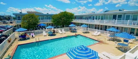 Pool is directly outside your door! 