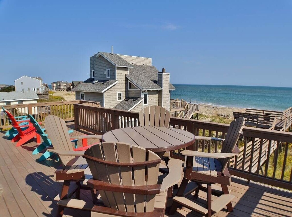 Imagine sitting on the deck in the morning watching the dolphins play in the ocean!