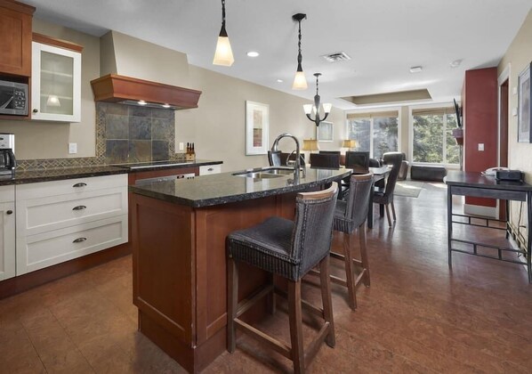 Fully equipped modern style kitchen.