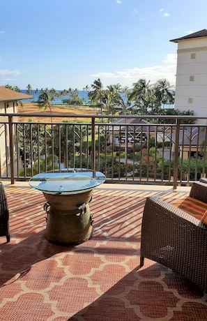 Your private balcony that comfortably seats four with an amazing view