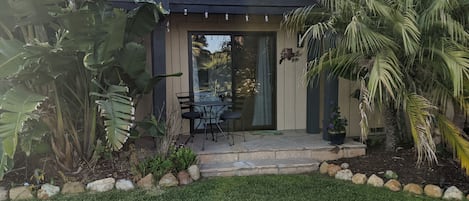 Patio entrance to the unit