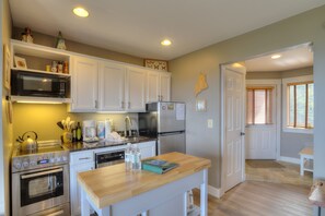 Kitchen island provides extra counter space