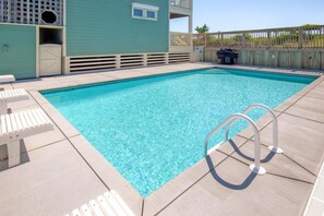 Take a moment to yourself with a refreshing and relaxing dip in the private pool