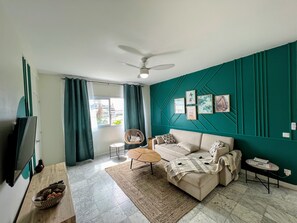 The furnished living room