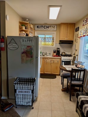 Kitchen with gas stove