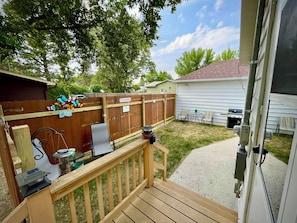 View of the small side yard from side door