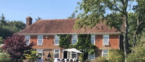 South facing view of house and sun terrace