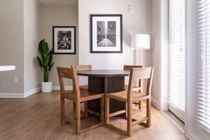 Cook for yourself or your loved ones and spread out at the dining table