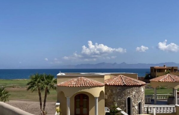 The view from our tower level.  See the ocean and Isla de Carmen.