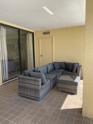 Comfortable balcony seating