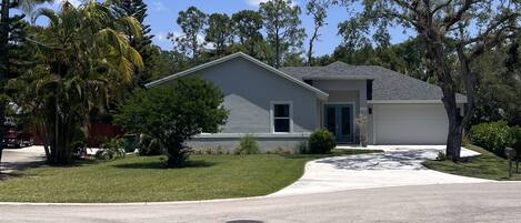 Front of home in a very quiet secluded location