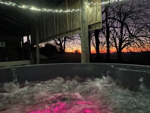 Stunning sunsets from the hot tub.