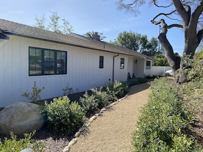 Beautifully landscaped front yard