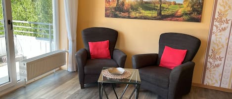 Borberg, 45qm, 1 Schlafzimmer, max. 2 Personen-Borberg Wohnbereich