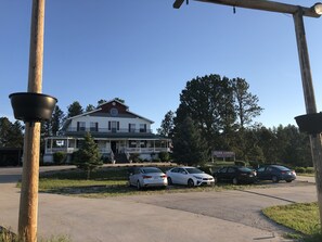 Parking in front of Lodge, as well as next to the Cabin