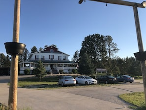 Parking in front of Lodge, as well as next to the Cabin