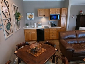 Kitchenette with Dinner and Game Table