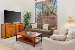 Cozy living room that feels bright and airy 