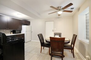 Kitchen and dining area