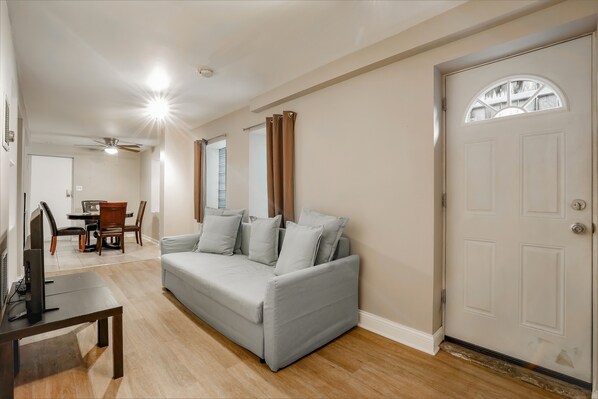 Living room with sofa bed