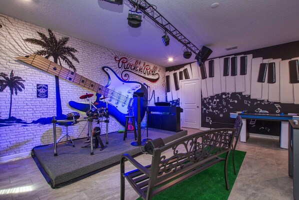 The music room with all the latest technology where anyone can be a rockstar