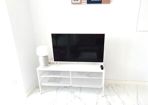 Flat-screen with international channels