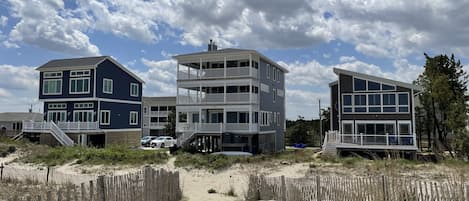 Beach side of house.  