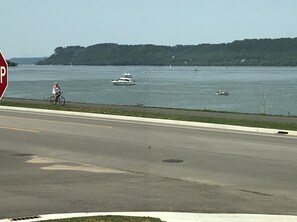 Beautiful views of Lake Pepin. Walking and bike trail for your pleasure.